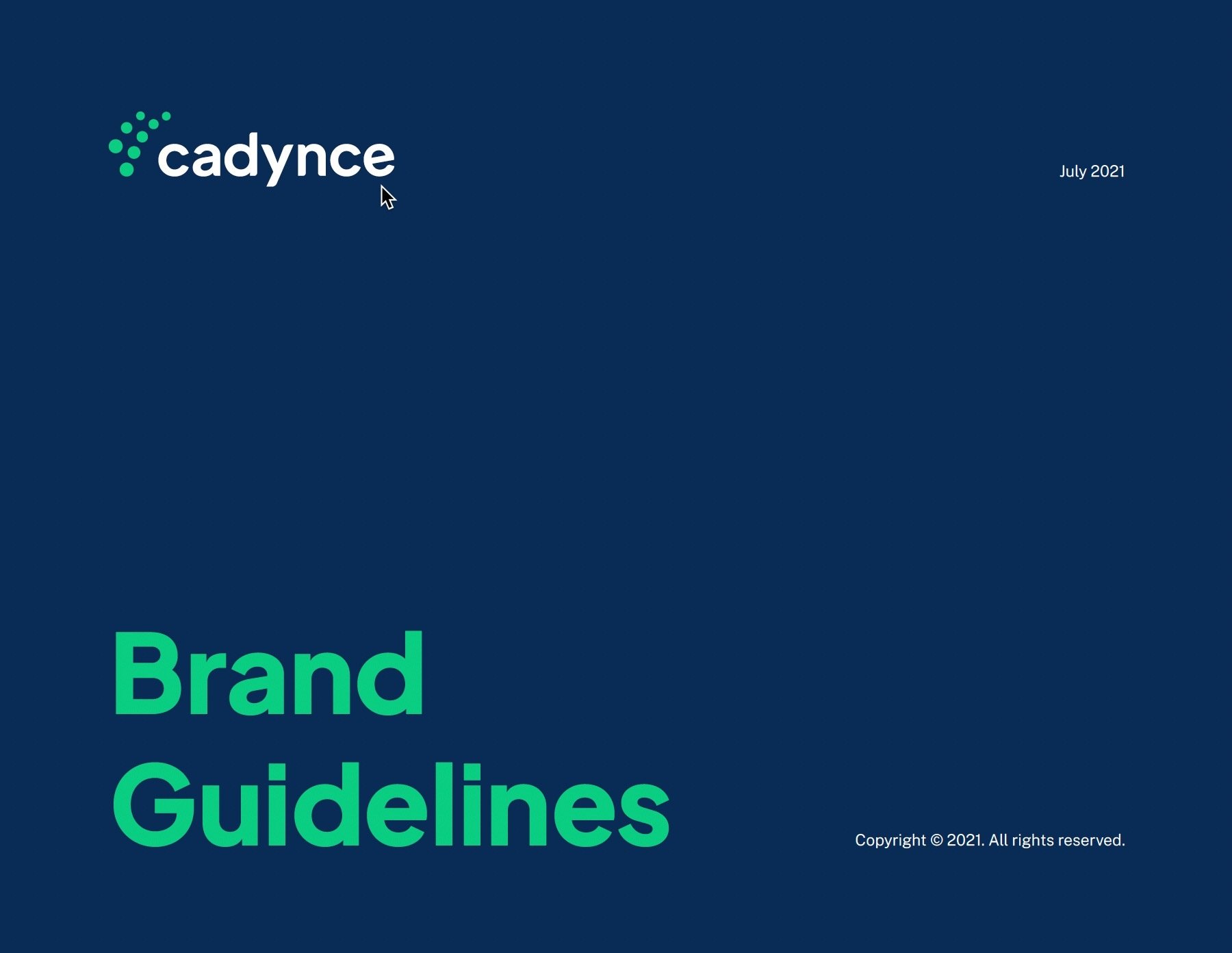 cover for brand guidelines