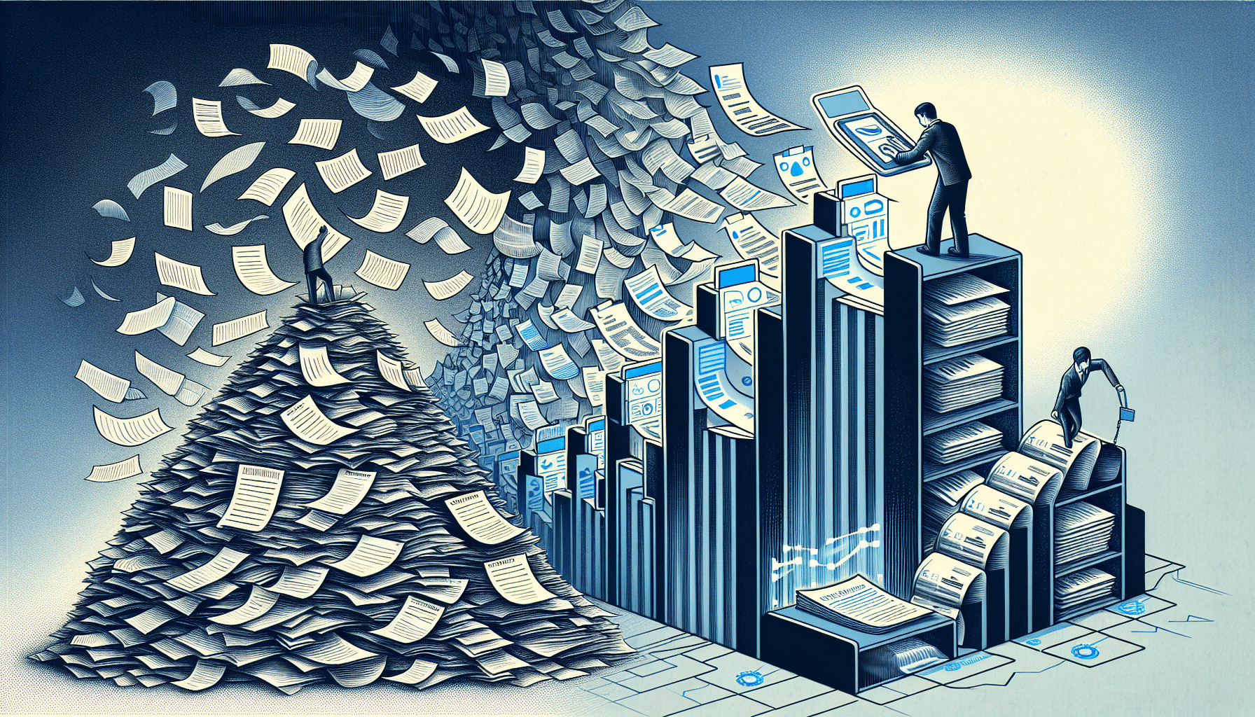 Illustration of automated invoice processing